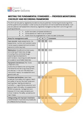 Care-Inform CQC Checklist PPC - Thank you | Croner-i Care-inform